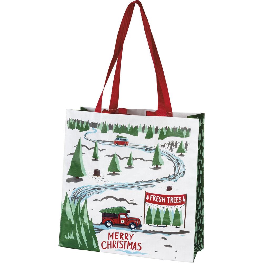 Truck & Tree Merry Christmas - Market Tote